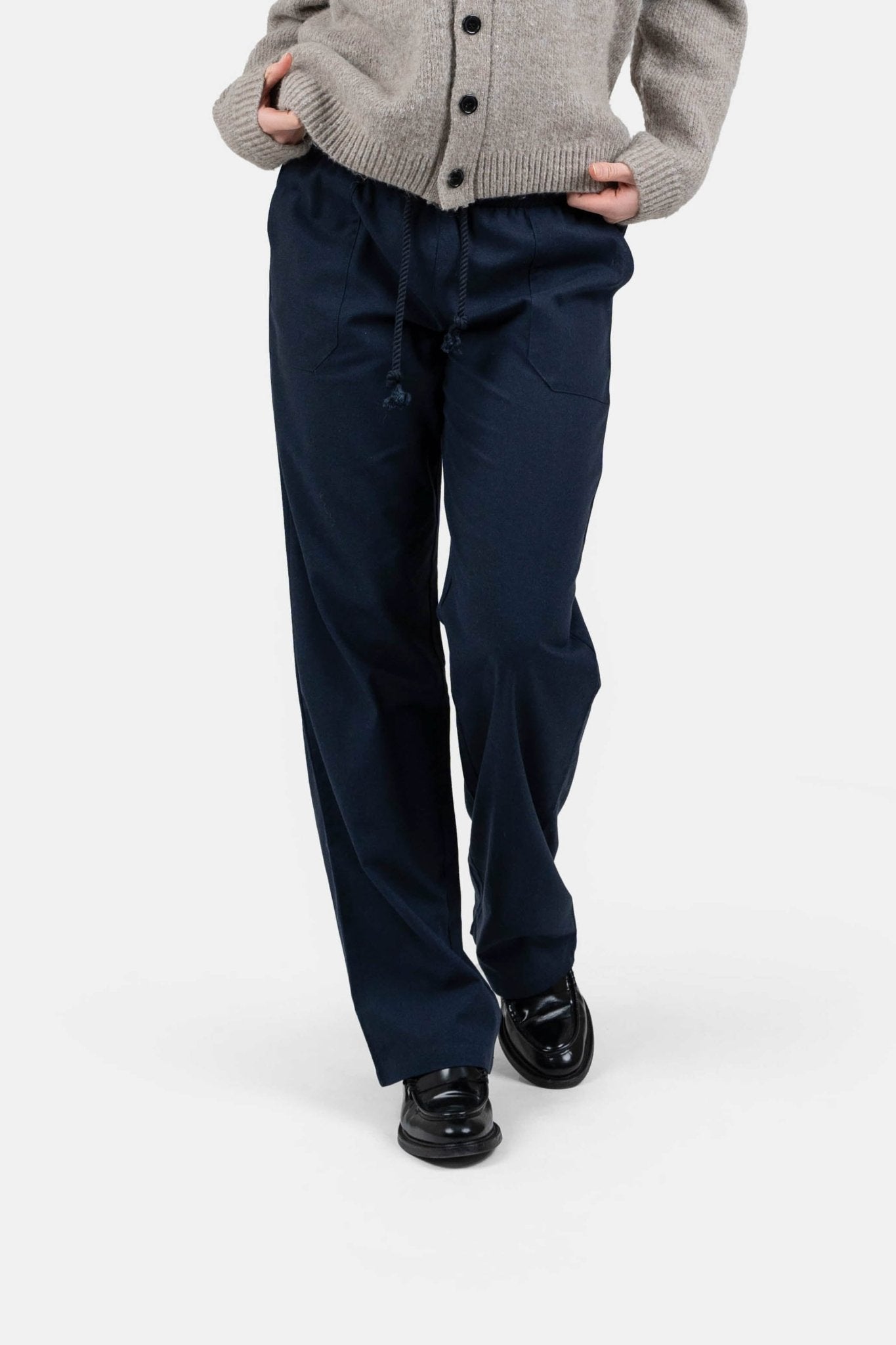 Heavyweight Hørbukser Lavtaljede Navy | Skagen-clothing.dk